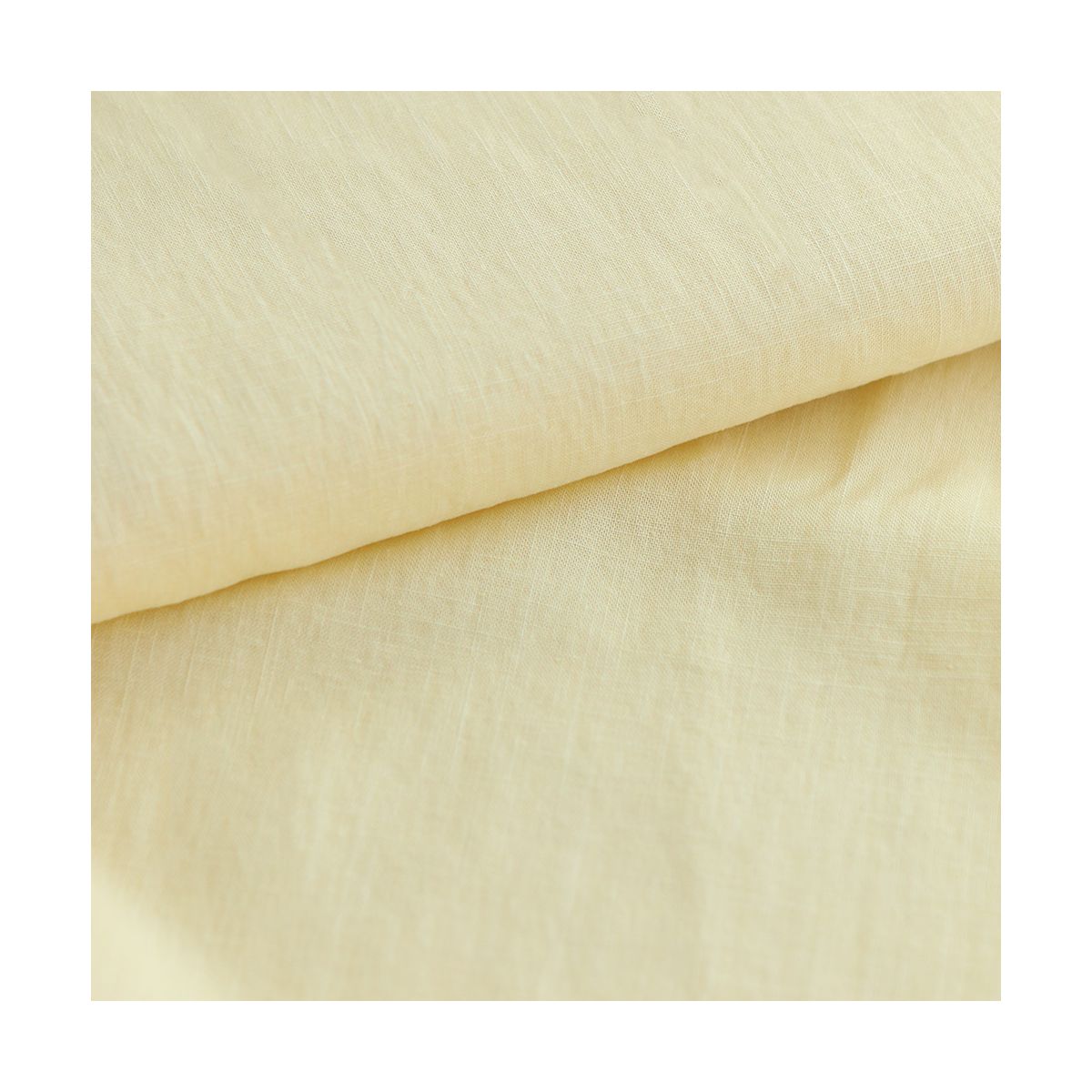 Lin lavé fin coloris jaune pastel Lin lavé fin coloris jaune pastel