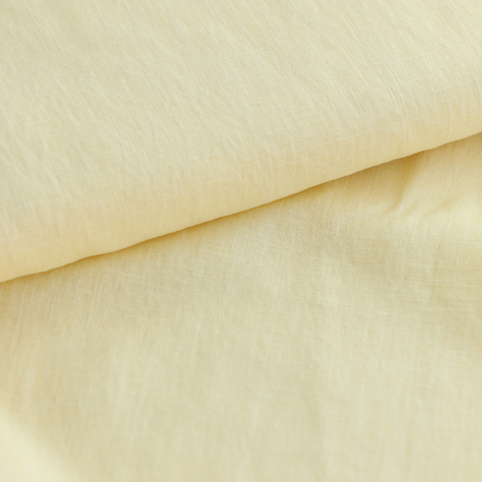 Lin lavé fin coloris jaune pastel