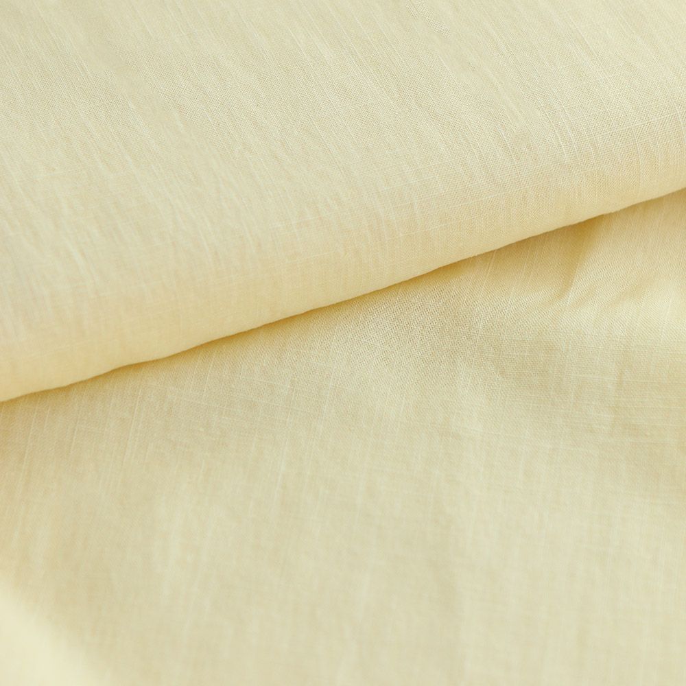 Lin lavé fin coloris jaune pastel