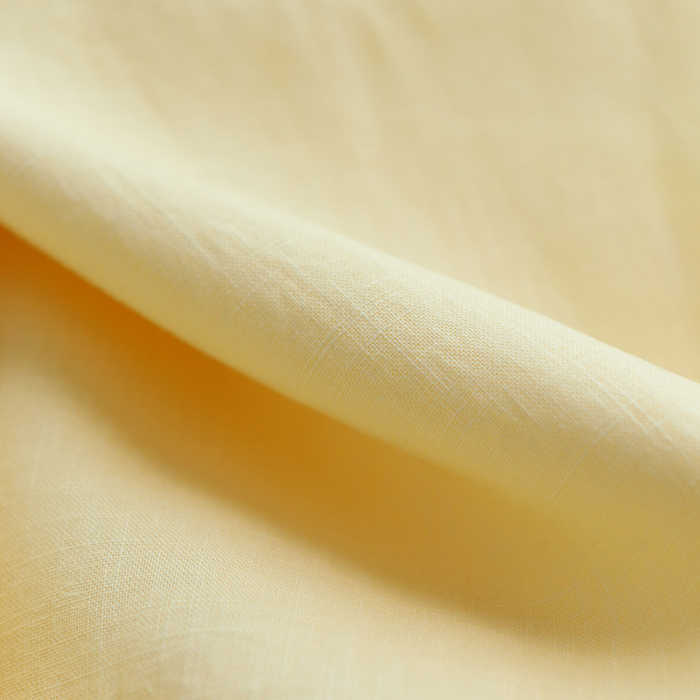 Lin lavé fin coloris jaune pastel