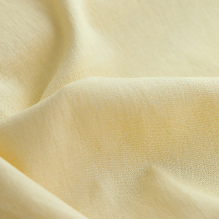 Lin lavé fin coloris jaune pastel