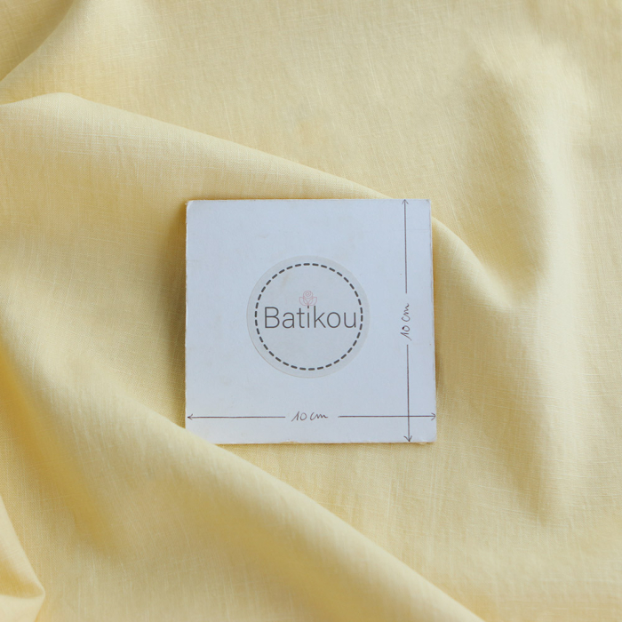 Lin lavé fin coloris jaune pastel