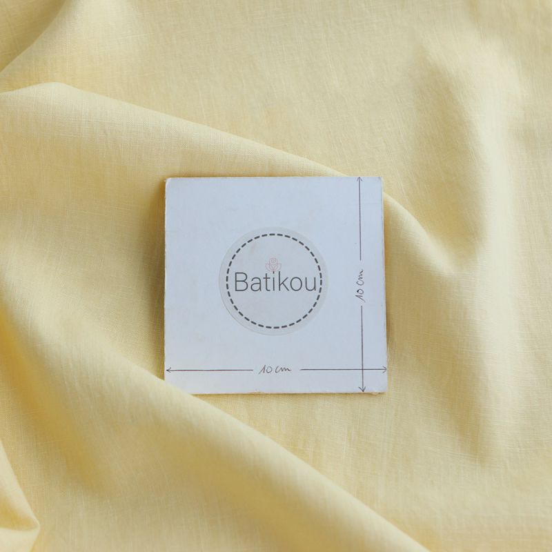 Lin lavé fin coloris jaune pastel