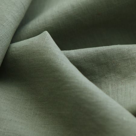 Lin lavé fin coloris vert olive Lin lavé fin coloris vert olive