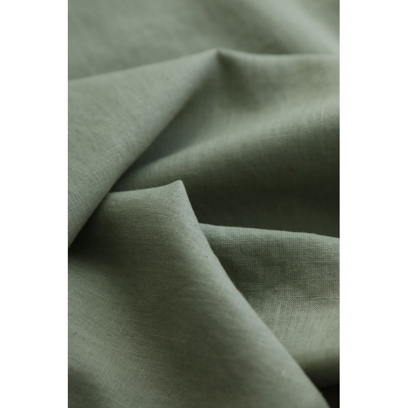 Lin lavé fin coloris vert olive