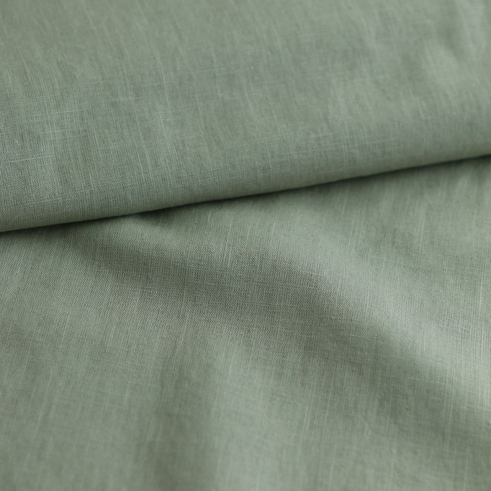 Lin lavé fin coloris vert olive