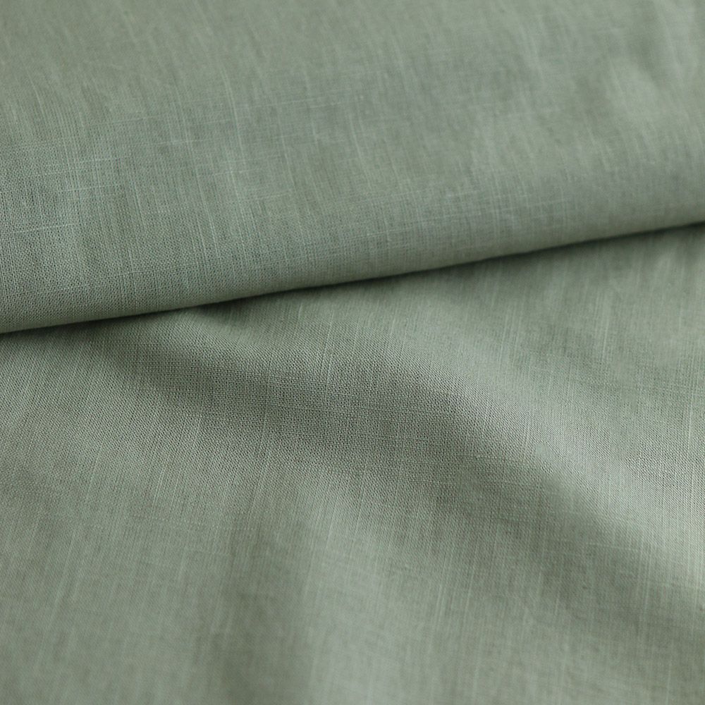 Lin lavé fin coloris vert olive