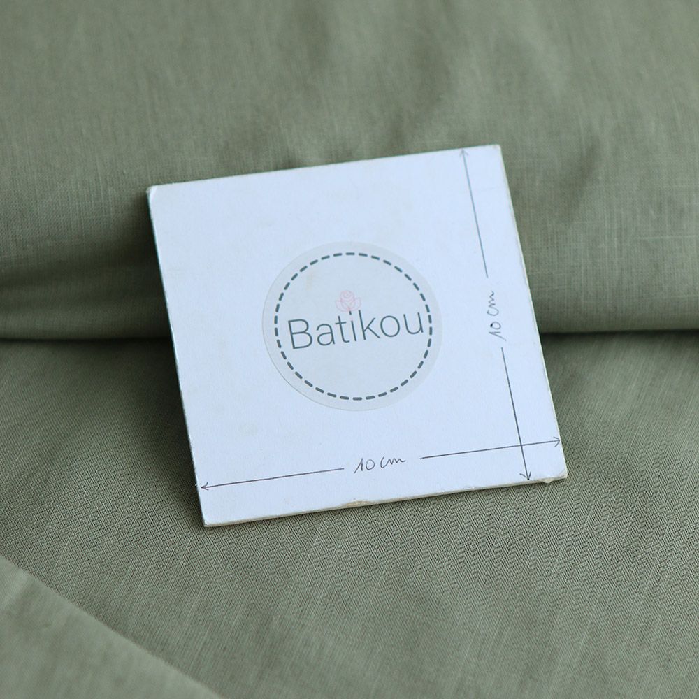 Lin lavé fin coloris vert olive