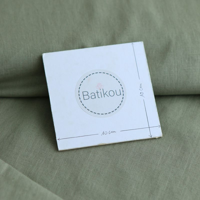 Lin lavé fin coloris vert olive