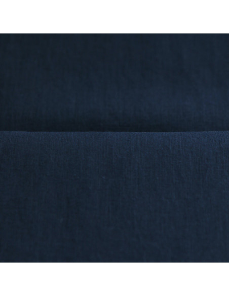 Lin lavé fin coloris bleu marine