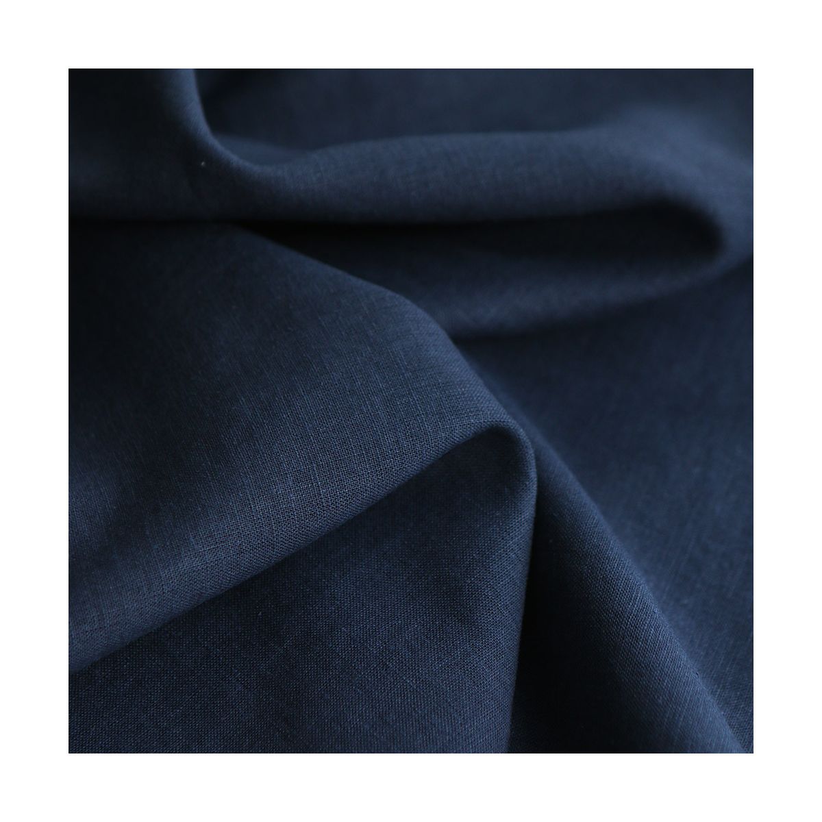 Lin lavé fin coloris bleu marine Lin lavé fin coloris bleu marine