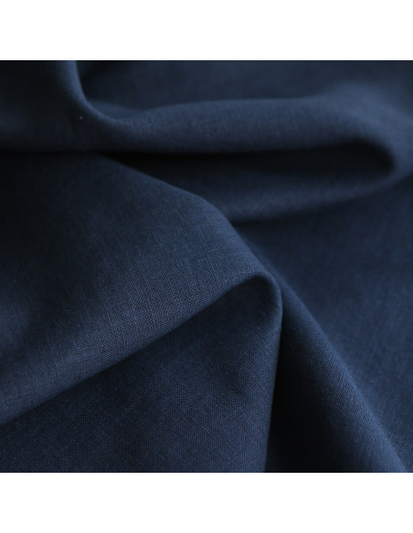 Lin lavé fin coloris bleu marine