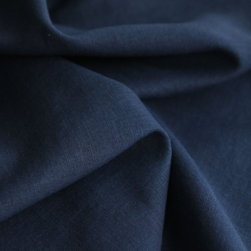 Lin lavé fin coloris bleu marine