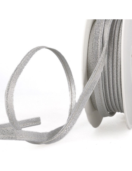 Passepoil à coudre métallisé ARGENT x 1m