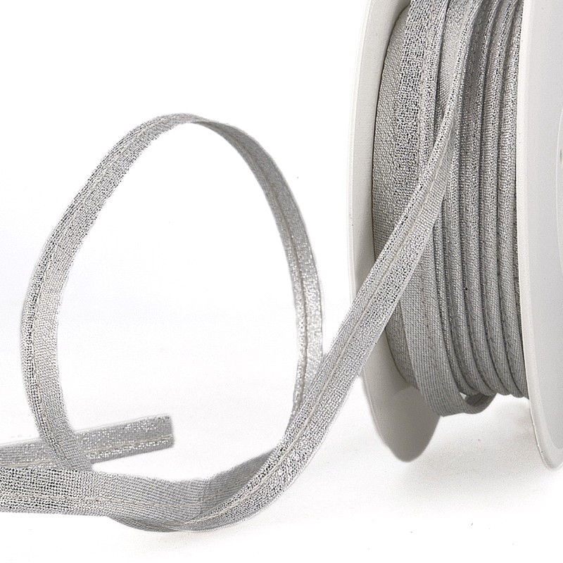 Passepoil à coudre métallisé ARGENT x 1m