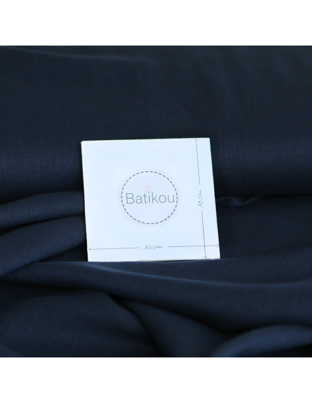 Lin lavé fin coloris bleu marine