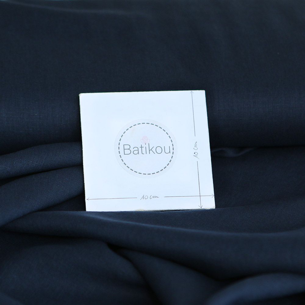 Lin lavé fin coloris bleu marine