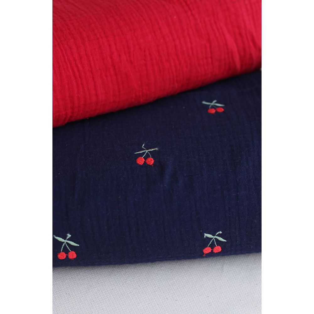 copy of Double gaze de coton unie jaune citron