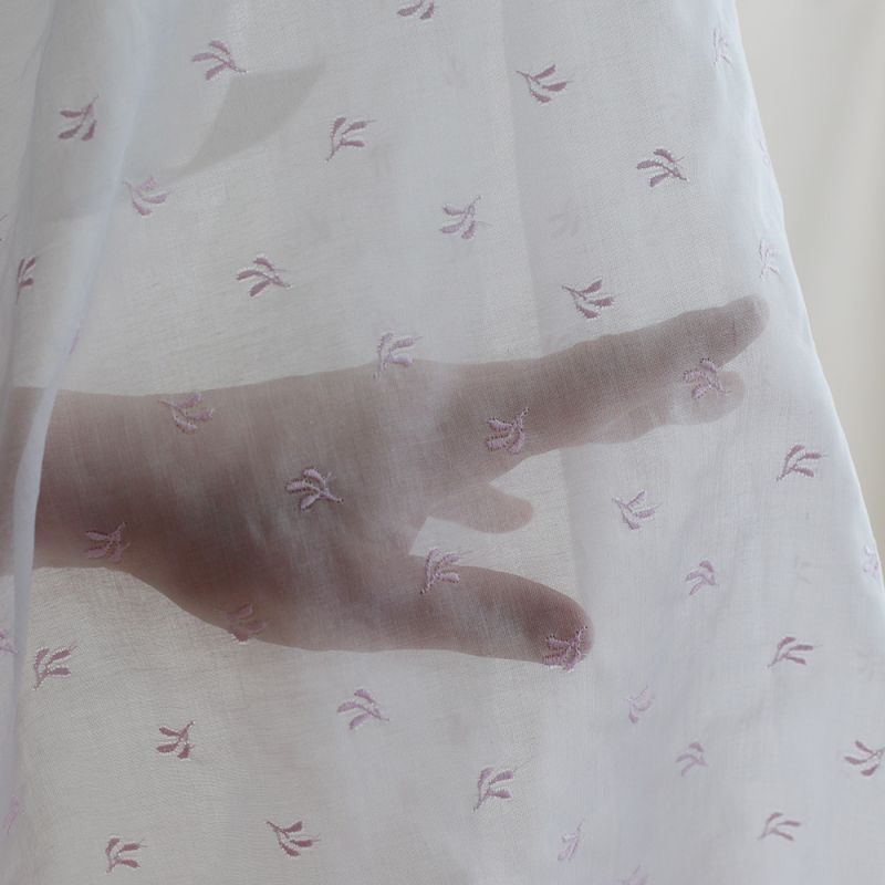 copy ofAlexane - Popeline coton organique fleuri rose et vert