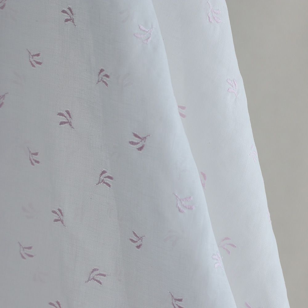 copy ofAlexane - Popeline coton organique fleuri rose et vert