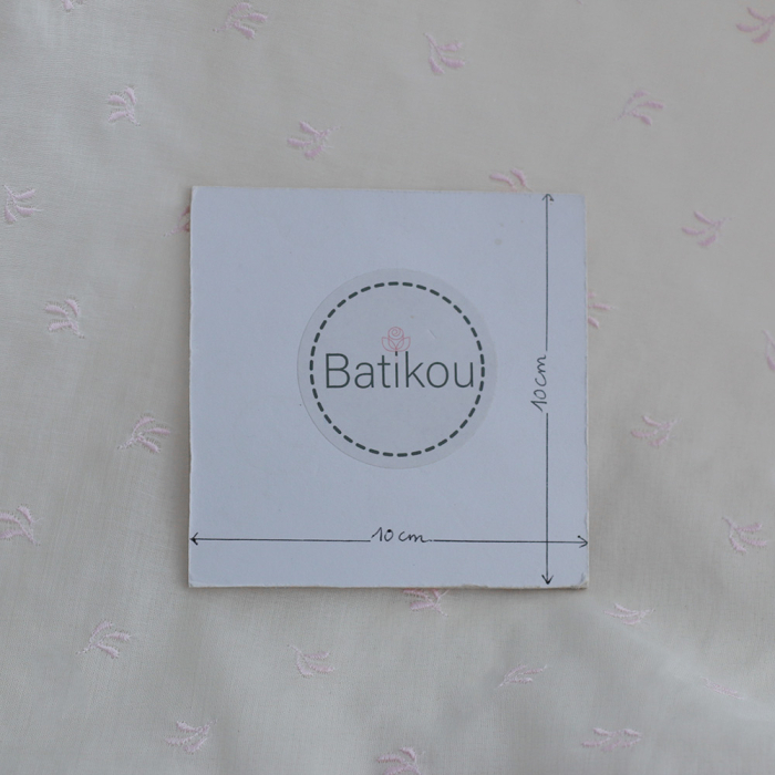 copy ofAlexane - Popeline coton organique fleuri rose et vert