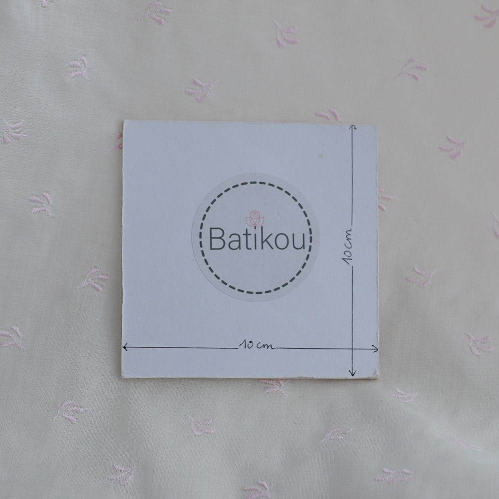 copy ofAlexane - Popeline coton organique fleuri rose et vert