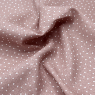 Tissu lin coton lavé à pois