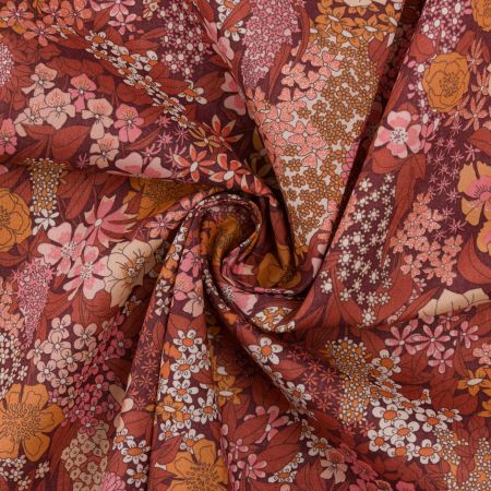 Liberty Tana Lawn® metallic Poppy and daisy Liberty Tana Lawn® metallic Poppy and daisy