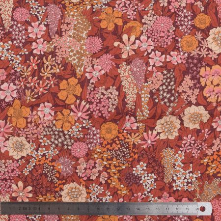 Liberty Tana Lawn® metallic Poppy and daisy Liberty Tana Lawn® metallic Poppy and daisy