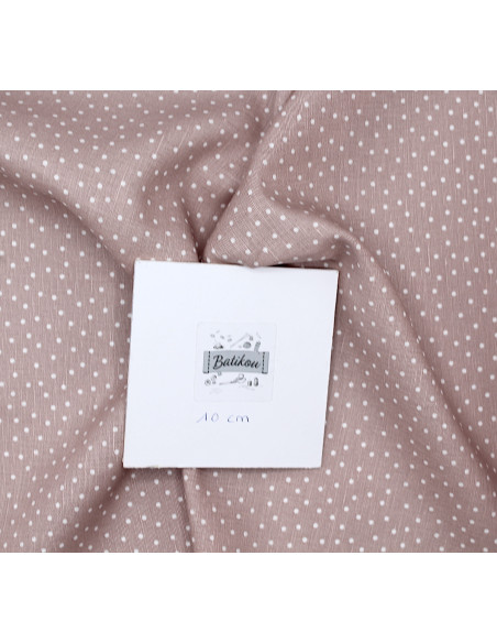 Tissu lin coton lavé à pois