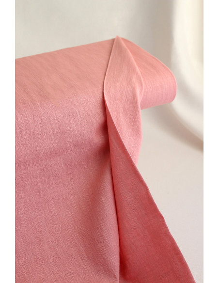 Lin lavé coloris Corail