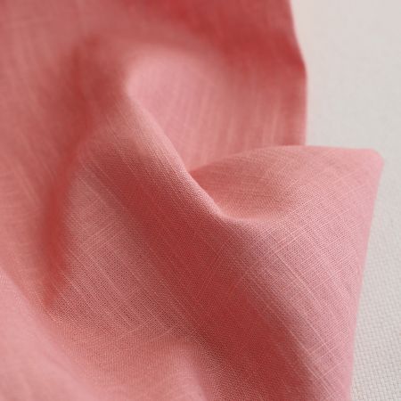 Lin lavé coloris Corail