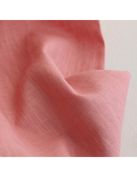 Lin lavé coloris Corail