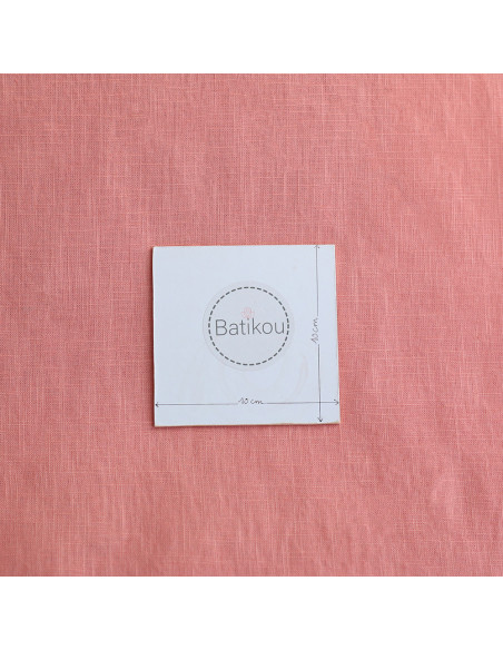 Lin lavé coloris Corail