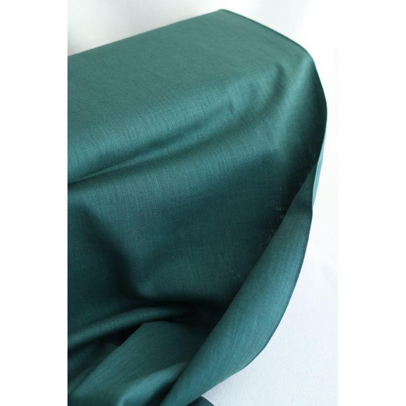 Lin lavé coloris vert cèdre