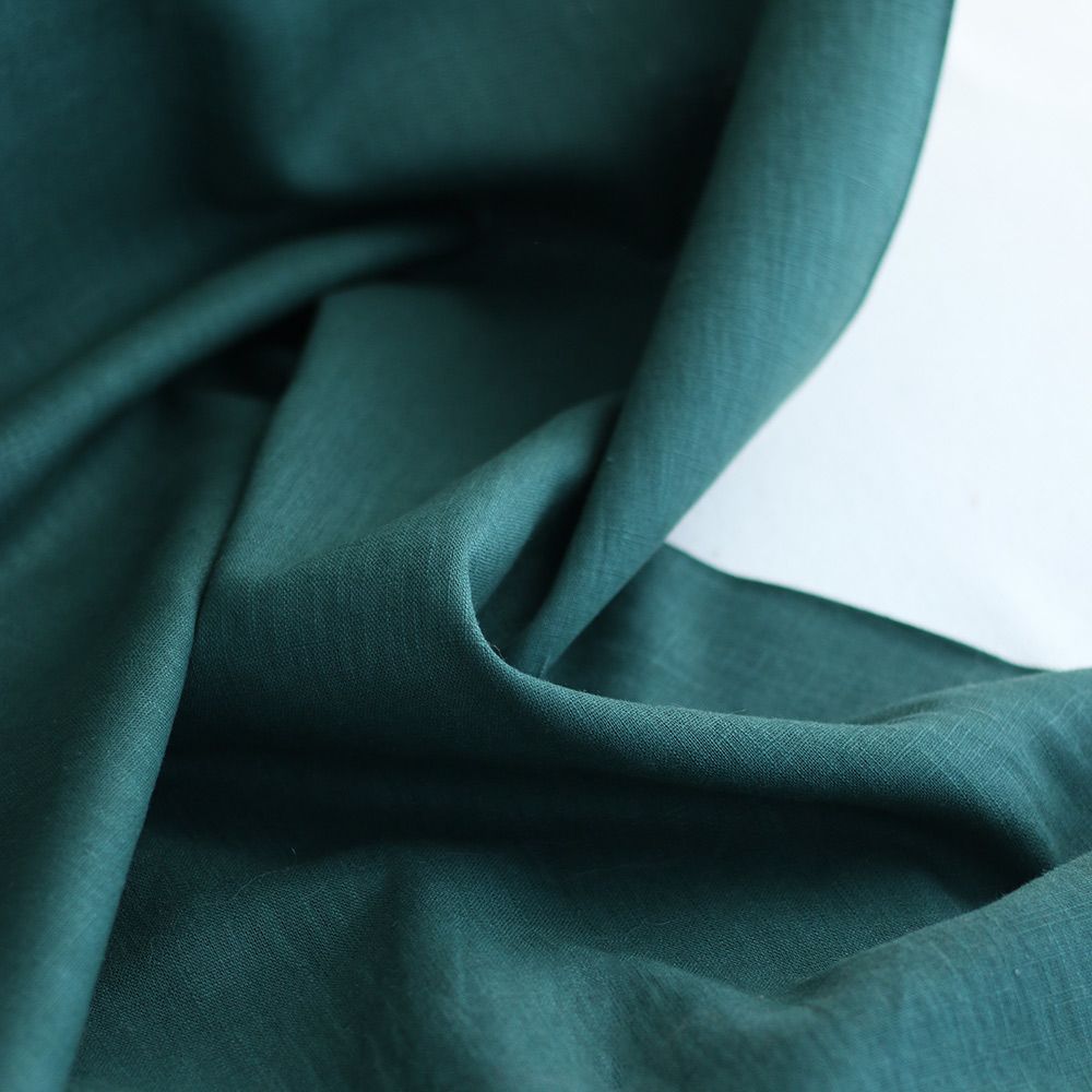 Lin lavé coloris vert cèdre