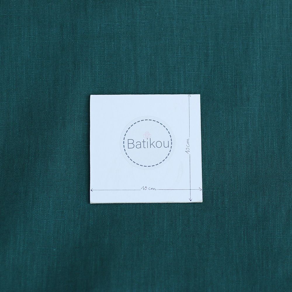 Lin lavé coloris vert cèdre