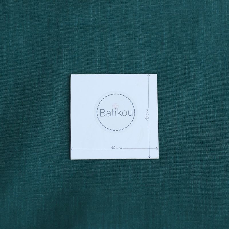 Lin lavé coloris vert cèdre