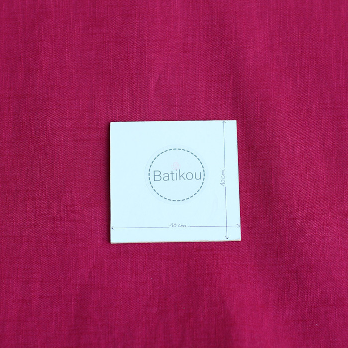 Lin lavé coloris framboise