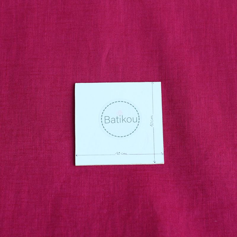 Lin lavé coloris framboise