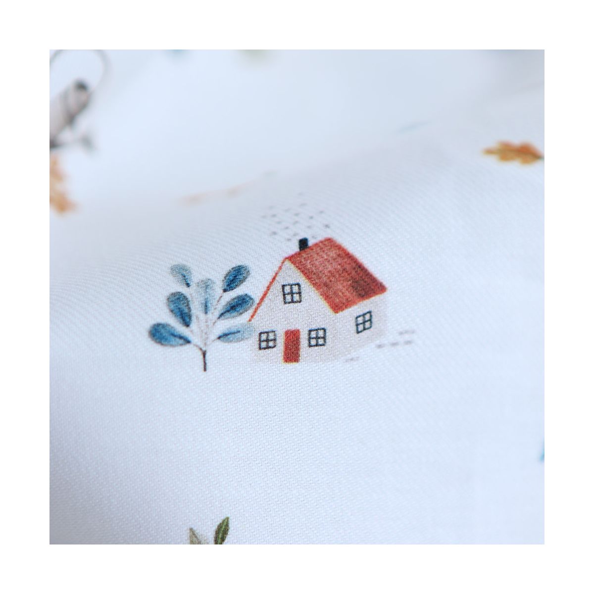 Mathurin - Tissu sergé / twill de coton organique imprimé ferme