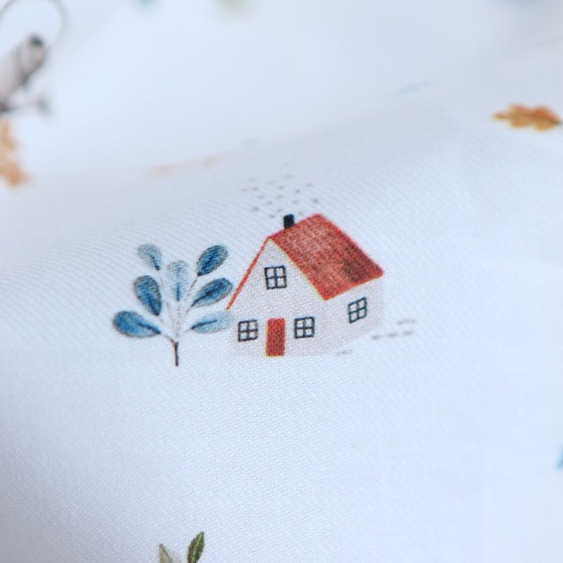 Mathurin - Tissu sergé / twill de coton organique imprimé ferme