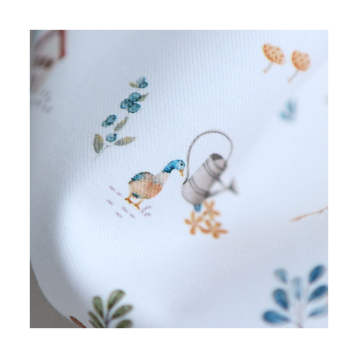 Mathurin - Tissu sergé / twill de coton organique imprimé ferme