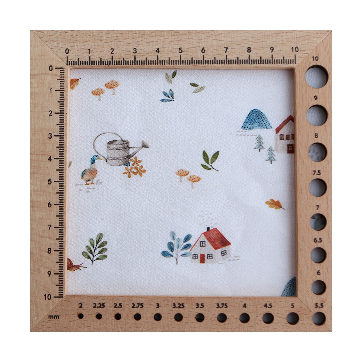 Mathurin - Tissu sergé / twill de coton organique imprimé ferme