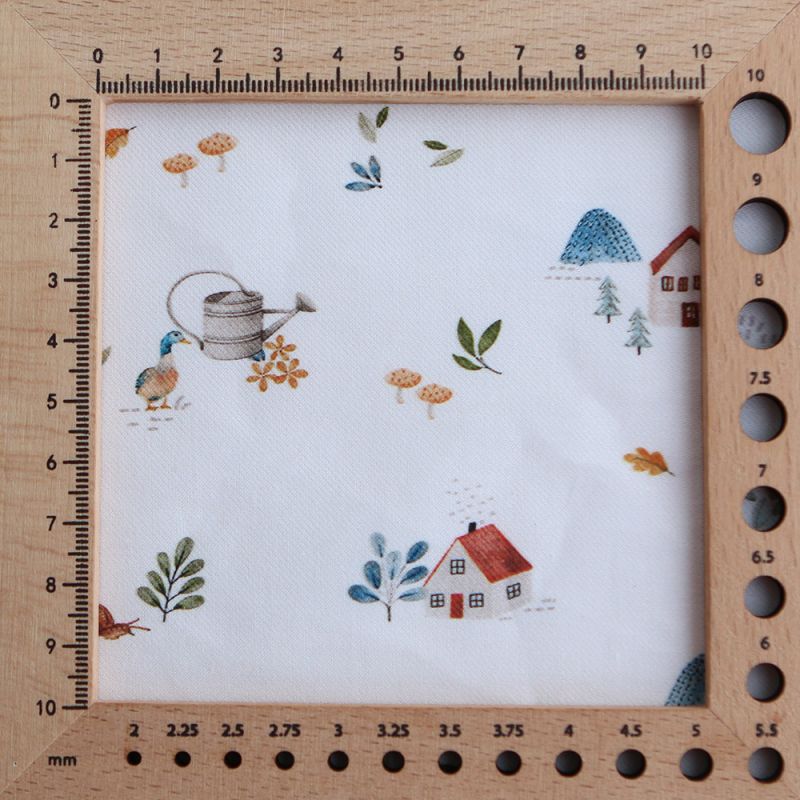 Mathurin - Tissu sergé / twill de coton organique imprimé ferme