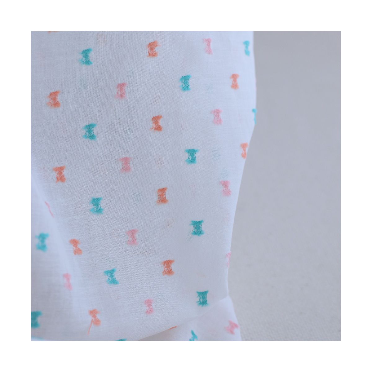 Plumetis coton multicolore