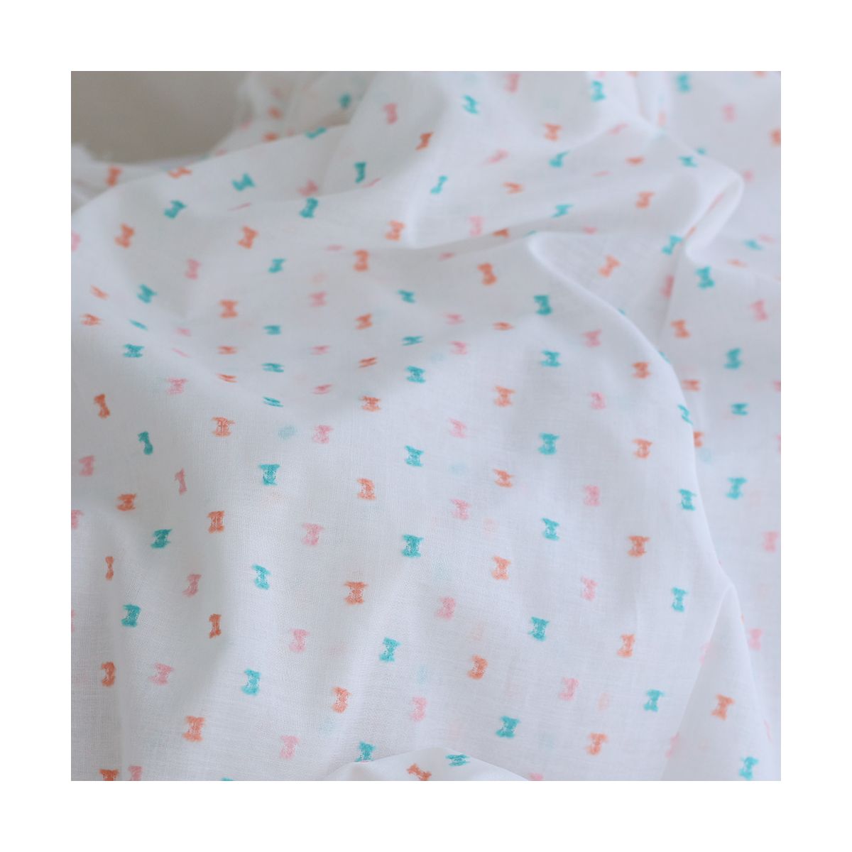 Plumetis coton multicolore