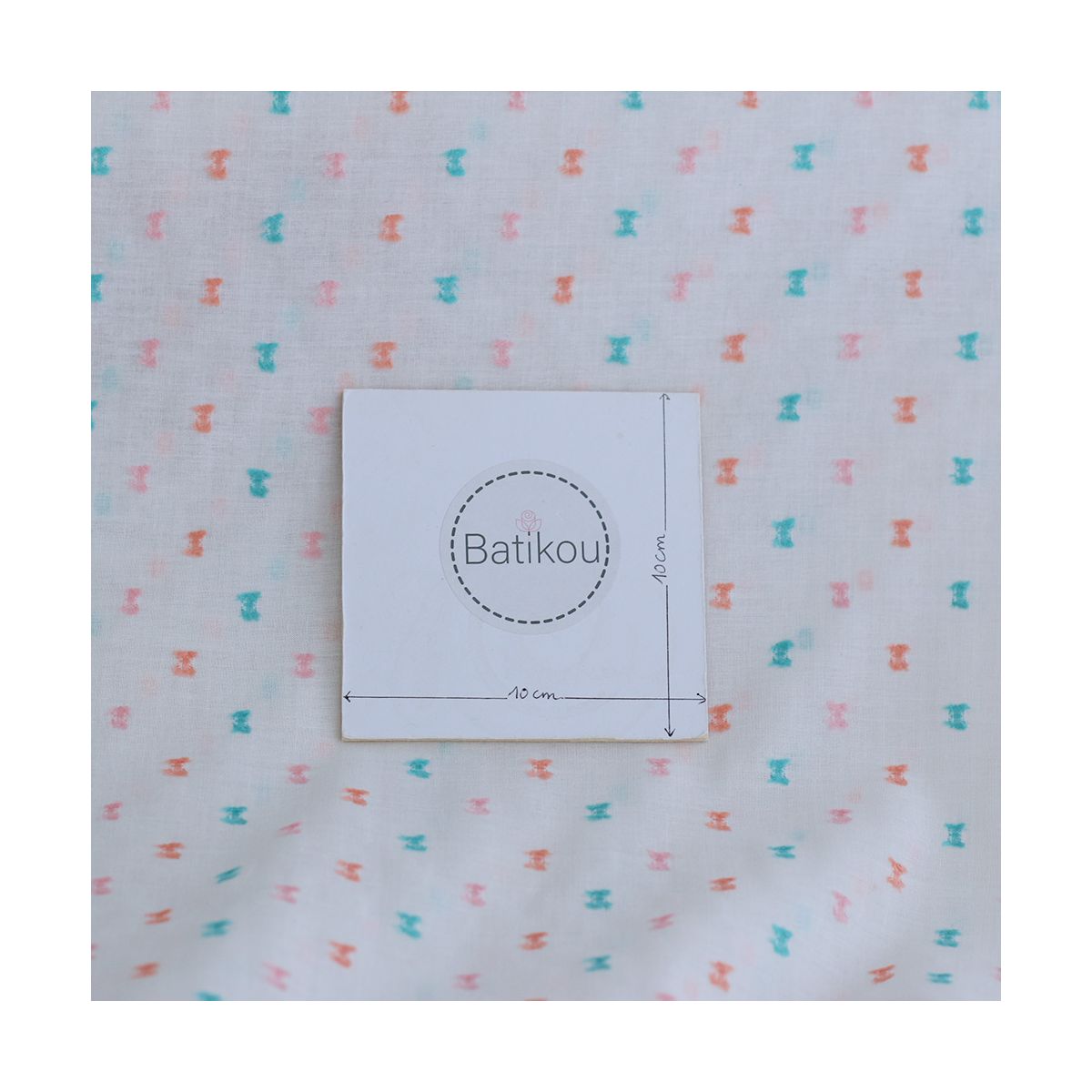 Plumetis coton multicolore