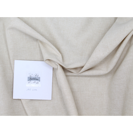 Chambray coton beige naturel uni Tissus issus de l'agriculture biologique  - 2