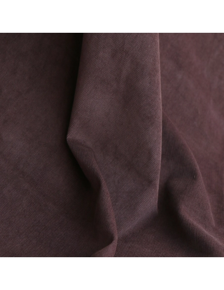 Velours milleraies coton organique coloris Chocolat